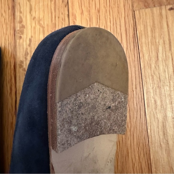 Margaux The Classic Midnight Blue Suede Round Toe Ballet Flat Size 38 - Picture 7 of 16